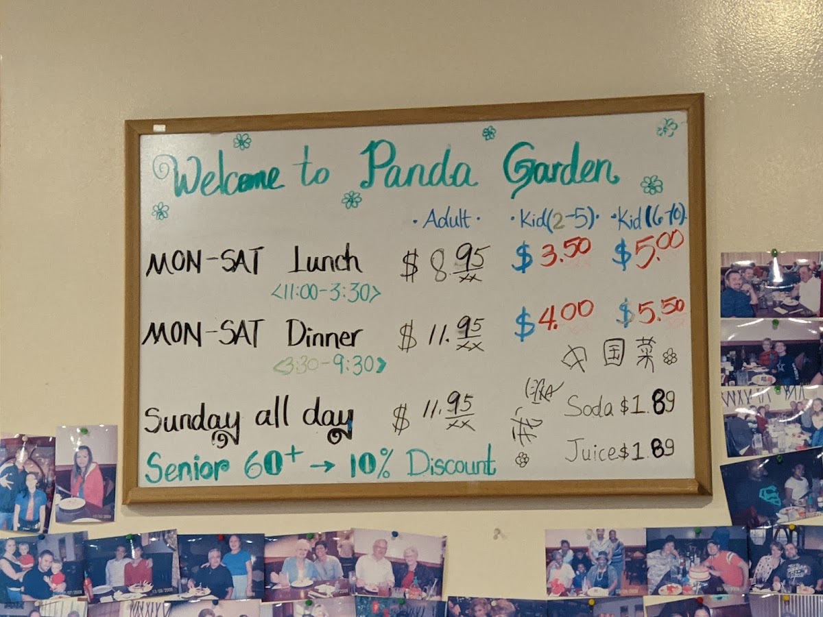 Panda Garden Restaurant Menu - Image 3